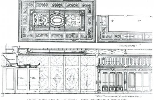 Raymond F. Almirall Emigrant Industrial Savings Bank Building Interior, 1909-1912, Main Floor Public Domain